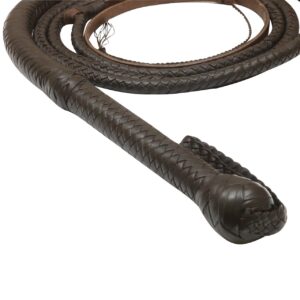 Classic Earth Brown - Heavy Duty Handcrafted Leather Bullwhip with Integrated Wrist Loop